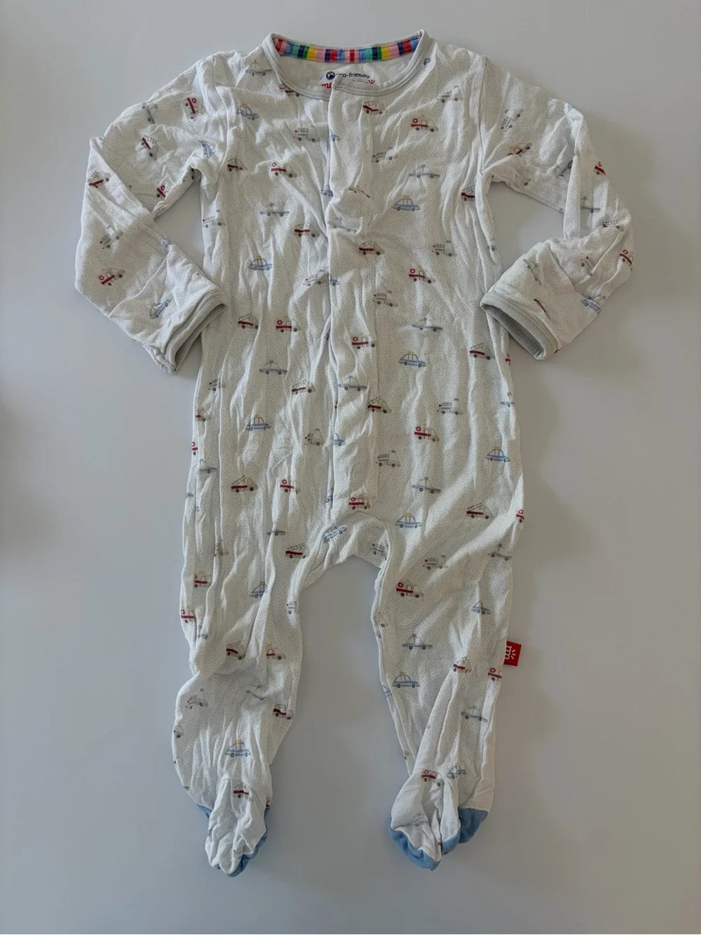 Magnetic Me Hug Dispatcher Footie Pajama Size 3-6 Months Soft Bamboo